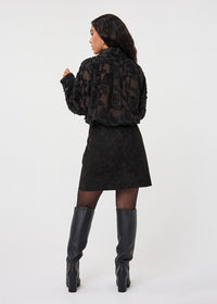 ESQUALO BLOUSE OVERSIZED BASIC PLUMETIS - BLACK