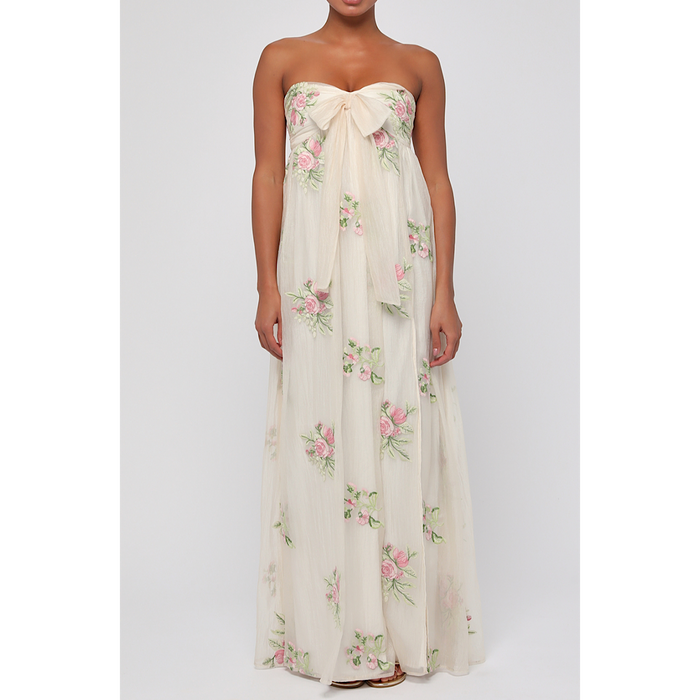 LULUS FIONA EMBROIDERED MAXI DRESS