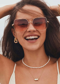 KENDRA SCOTT PARKER KNOT OPEN FRAME EARRINGS - GOLD
