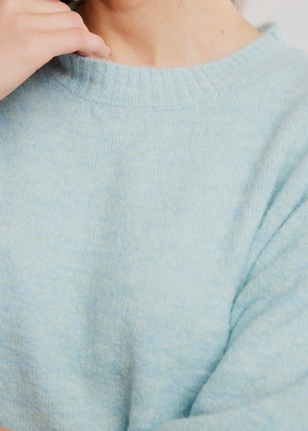 FREE PEOPLE MARGOT SWEATER TEE - ANGEL FALLS MELANGE