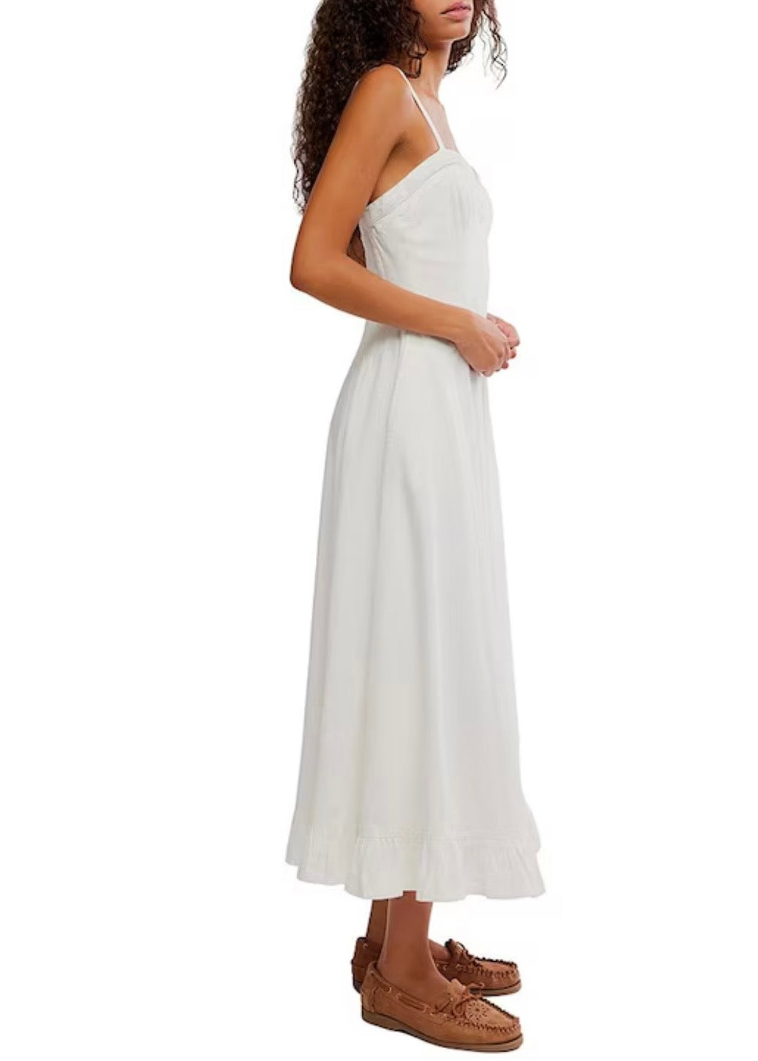 FREE PEOPLE ANOTHER SEASON MIDI DRESS - COCONUT MILK