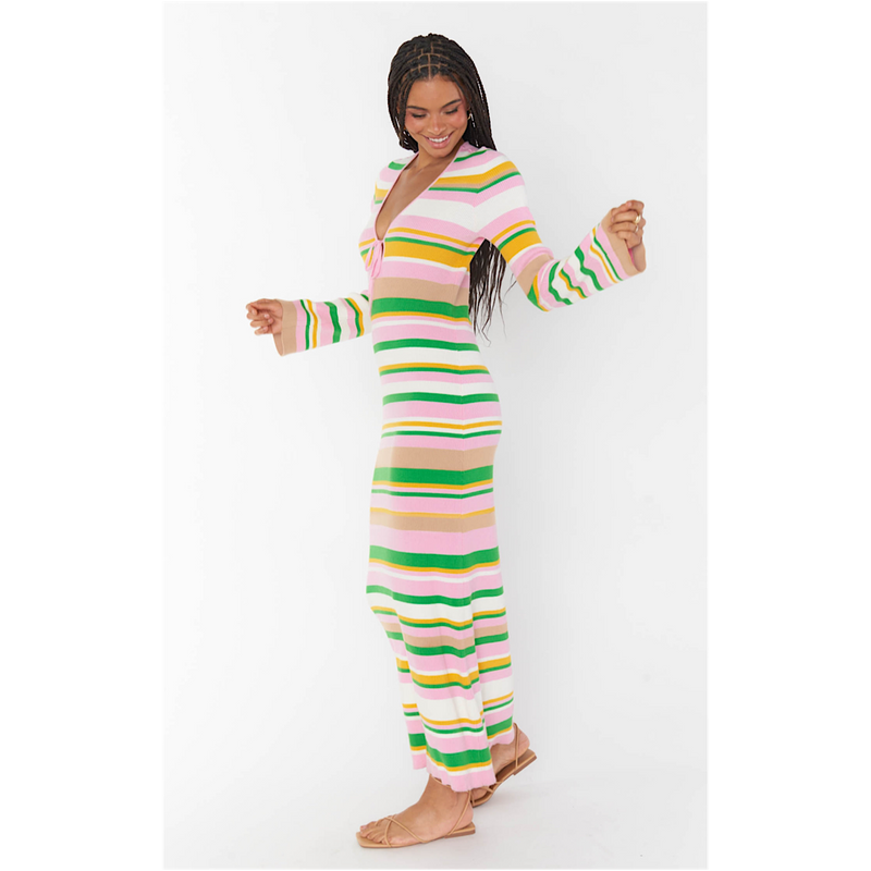 SHOW ME YOUR MUMU VACAY MAXI DRESS - MULTI RIB KNIT