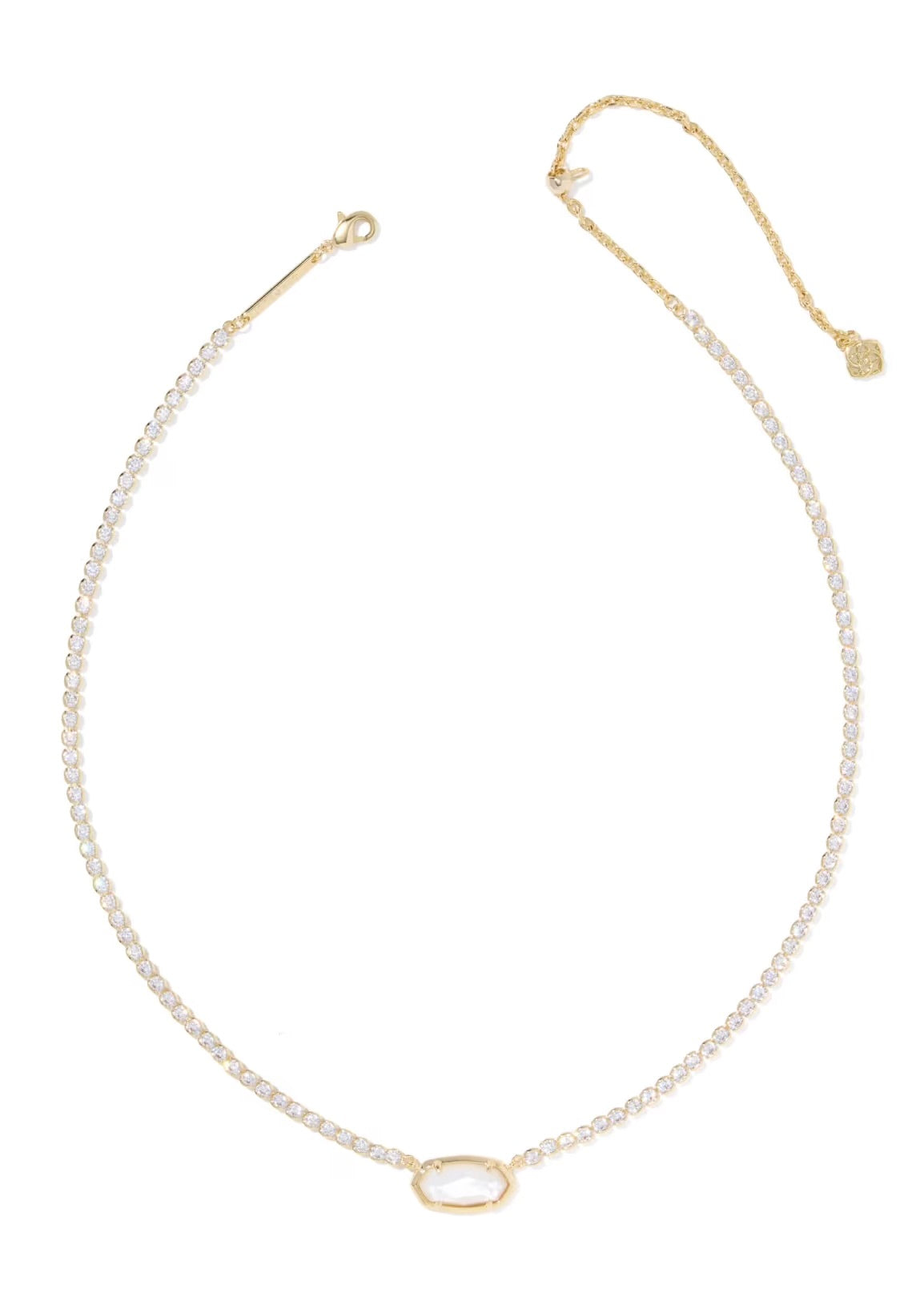 KENDRA SCOTT ELISA GOLD TENNIS NECKLACE