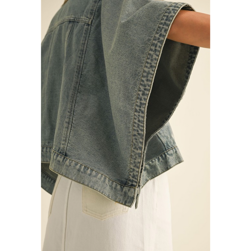 RUMOR HAS IT DENIM CAPE JACKET