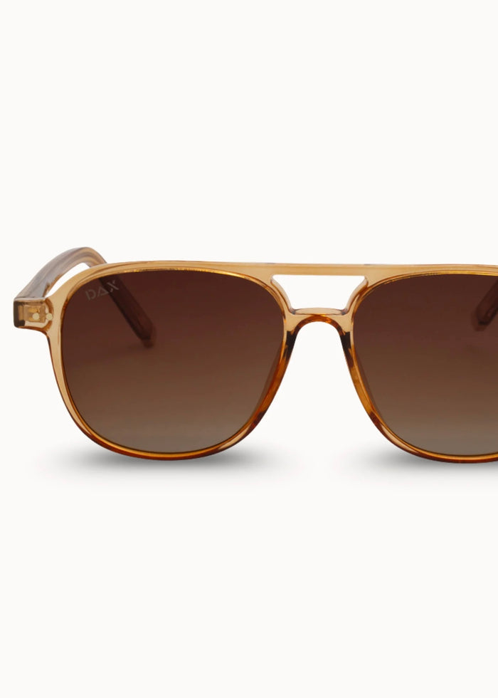 DAX EYEWEAR BRIGGS SMALL/MEDIUM AVIATOR SUNGLASSES - CLEAR