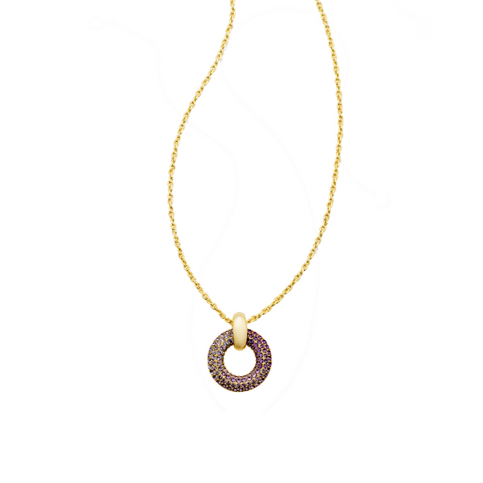 KENDRA SCOTT MIKKI PAVE PENDANT NECKLACE