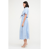 THE MARGOT EYELET MIDI SKIRT