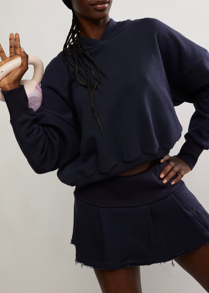FREE PEOPLE SPRINT TO THE FINISH SKORT SET - MIDNIGHT NAVY