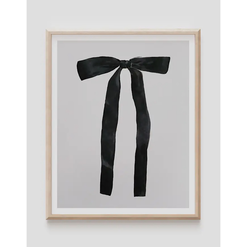 BLACK BOW WALL PRINT