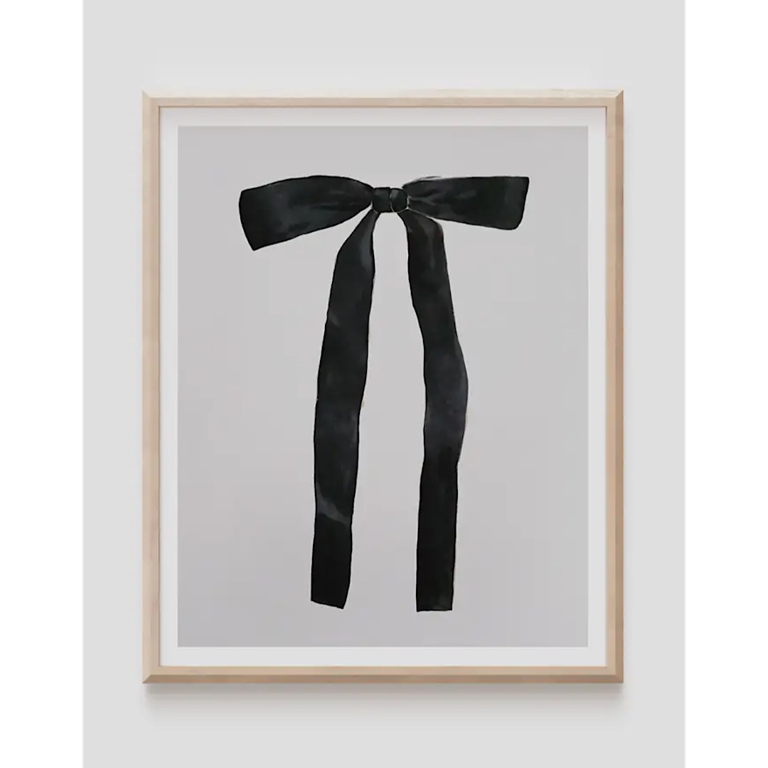 BLACK BOW WALL PRINT