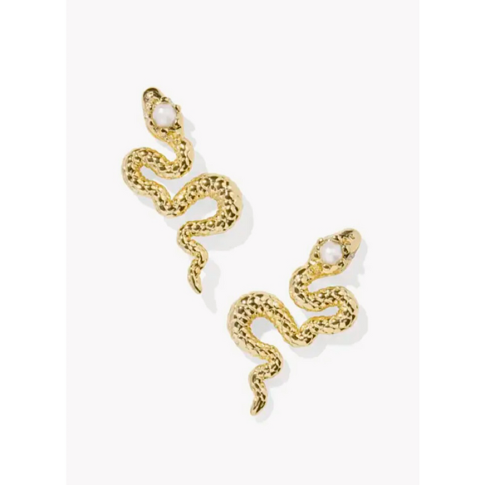 KENDRA SCOTT LYLE SNAKE STUD EARRINGS