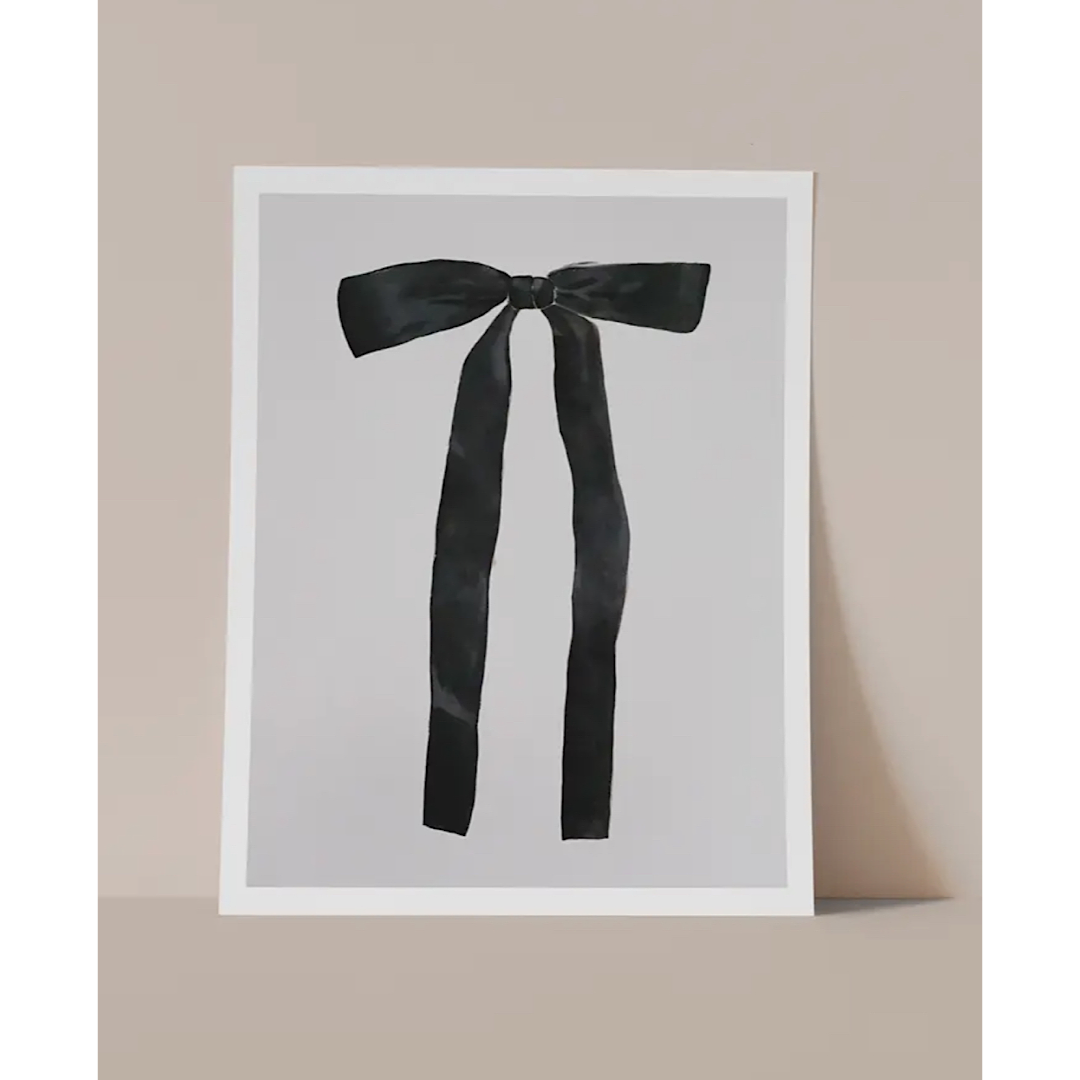 BLACK BOW WALL PRINT