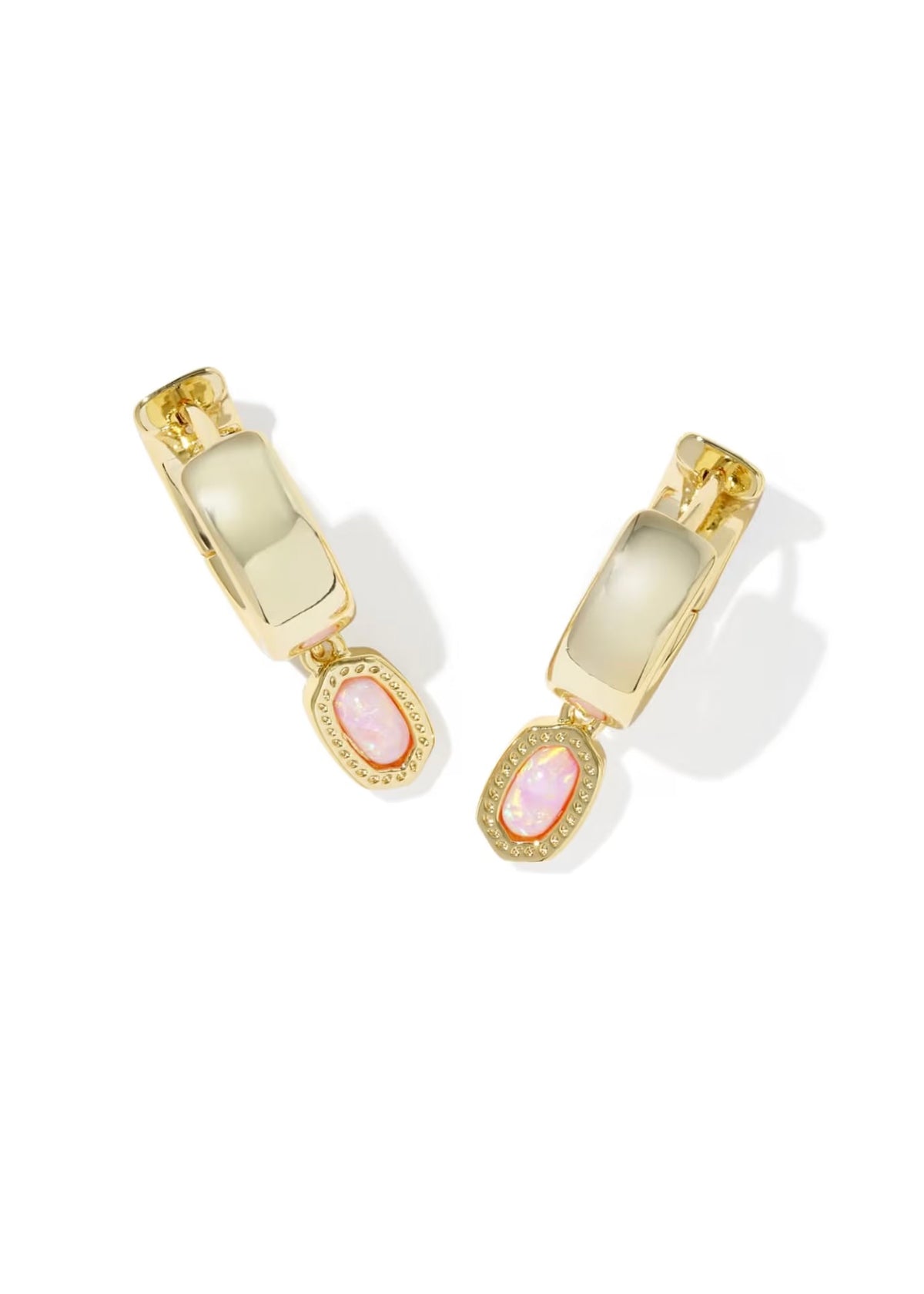 KENDRA SCOTT MINI ELLIE GOLD WIDE HUGGIE EARRINGS