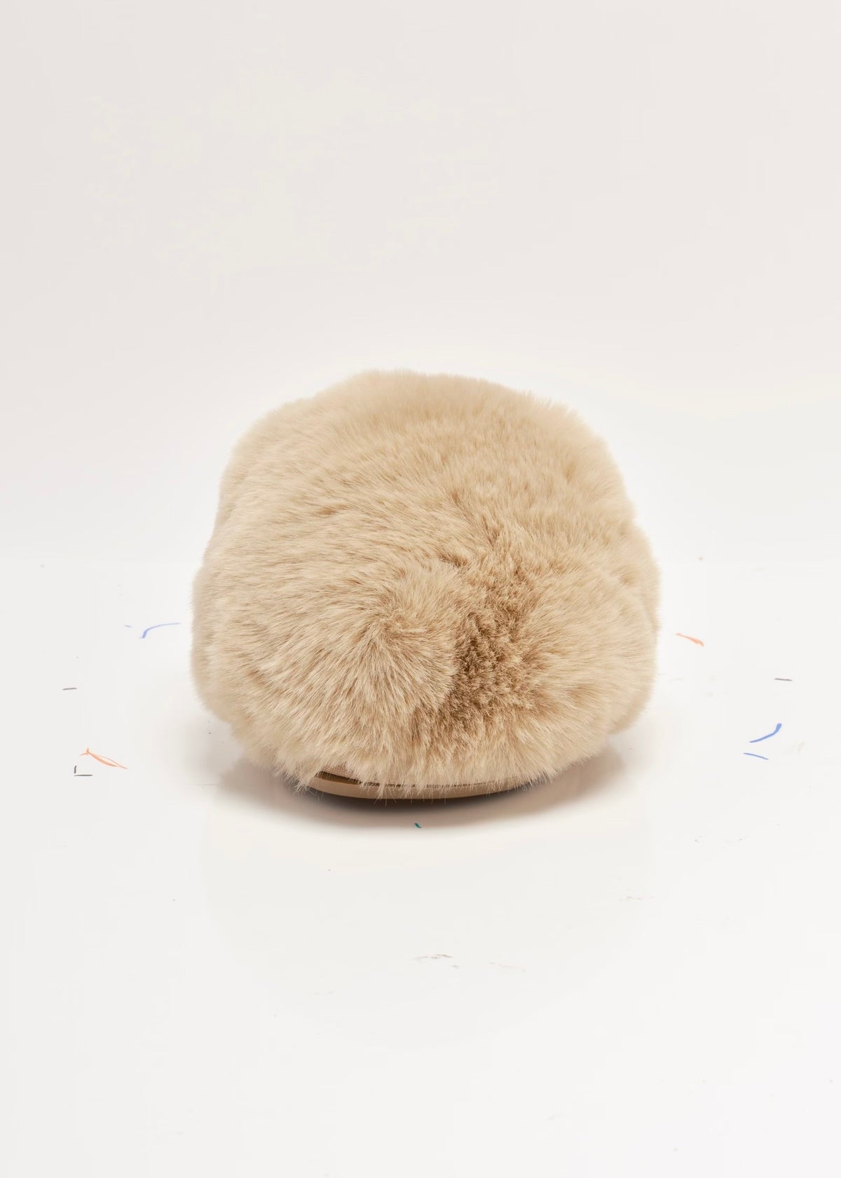 FREE PEOPLE SNOWBALL SLIPPER - TAUPE FAUX FUR
