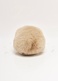 FREE PEOPLE SNOWBALL SLIPPER - TAUPE FAUX FUR