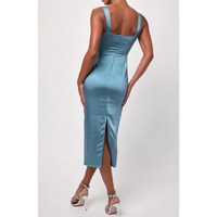 LULUS GEMMA SATIN MIDI DRESS
