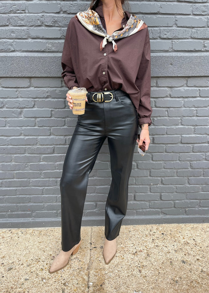PISTOLA CASSIE SUPER HIGH RISE STRAIGHT PANT - ONYX