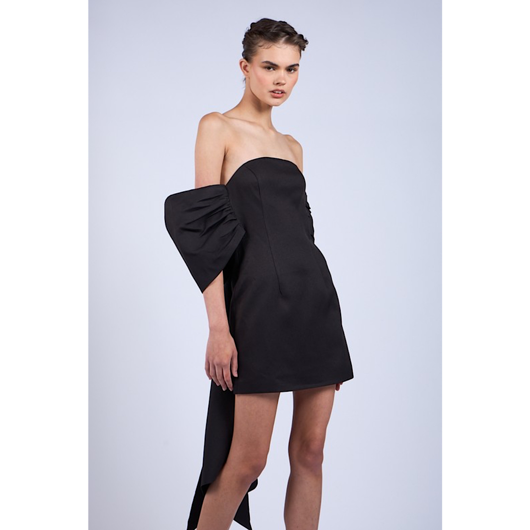 THE NEIMAN BOW MINI DRESS