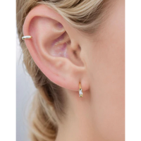 RAY OF LIGHT HUGGIE HOOP EARRINGS