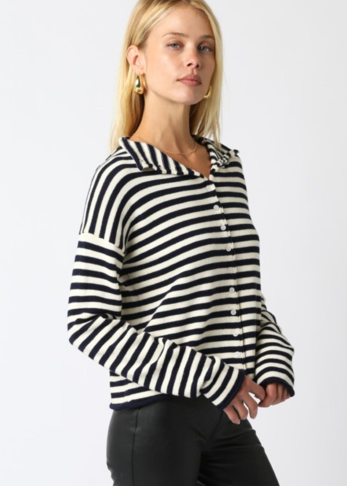THE ELAINA STRIPED CARDIGAN