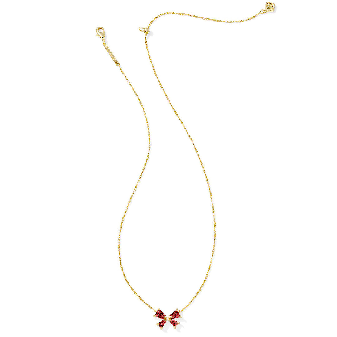 KENDRA SCOTT BLAIR BOW SMALL SHORT PENDANT NECKLACE