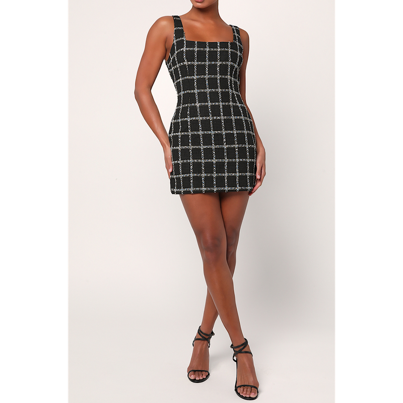 LULUS SOPHISTICATED APPEAL TWEED MINI DRESS