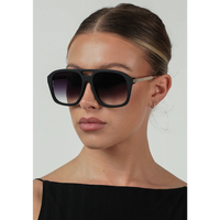 OTRA EYEWEAR REINA SUNGLASSES - MATTE BLACK/SMOKE FADE