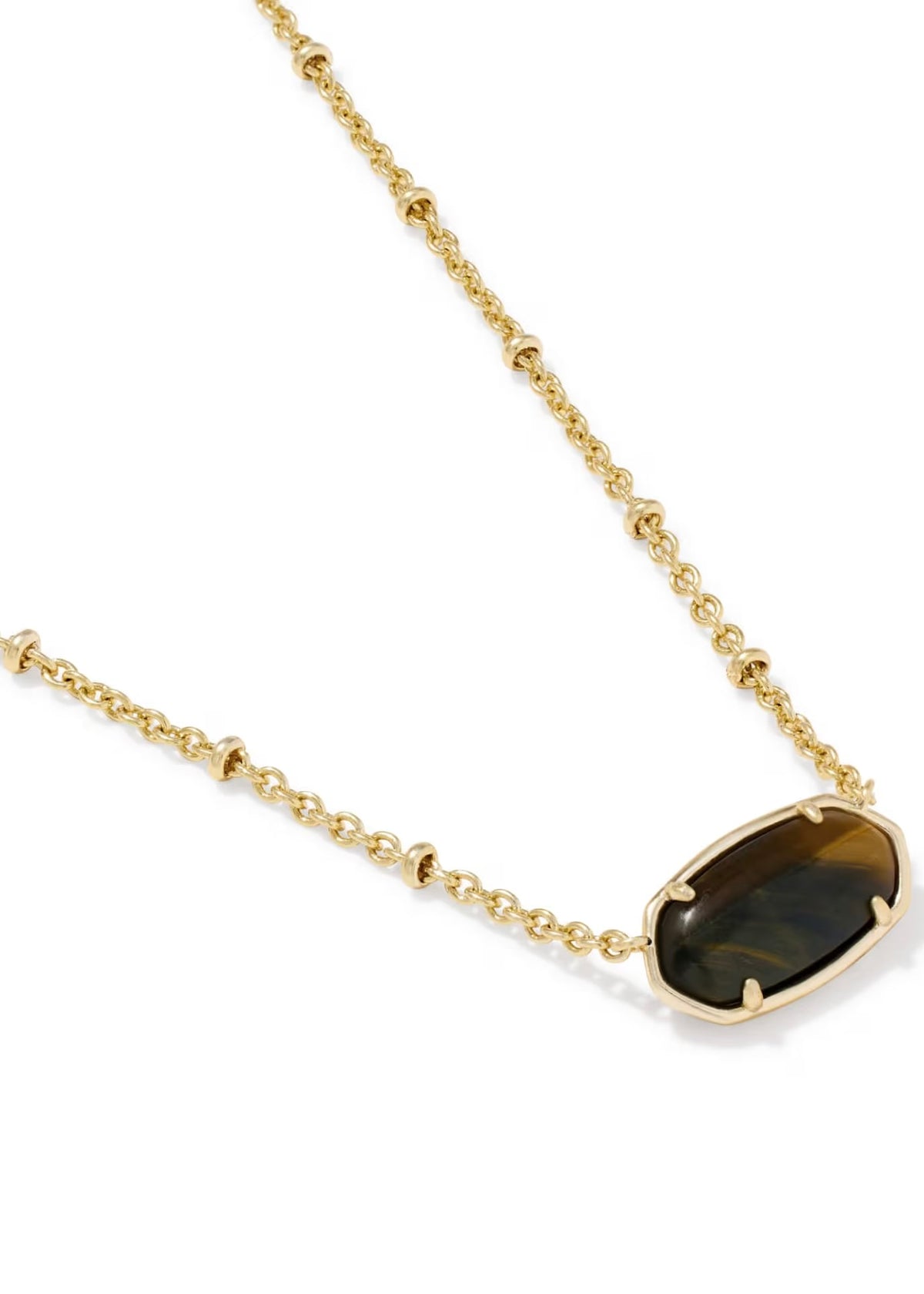 KENDRA SCOTT TIGER STRIPED ELISA SHORT PENDANT NECKLACE