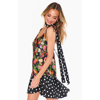 SHOW ME YOUR MUMU UPTOWN TIE DRESS - TROPICAL SANGRIA