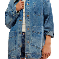 FREE PEOPLE AVERY DENIM JACKET - GOT THE BLUES