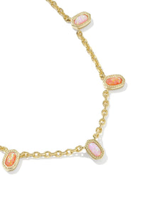 KENDRA SCOTT MINI ELISA GOLD STRAND NECKLACE - PINK MIX