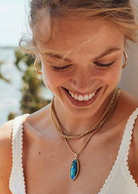 KENDRA SCOTT GABRIELLA BRAIDED CHAIN NECKLACE - GOLD