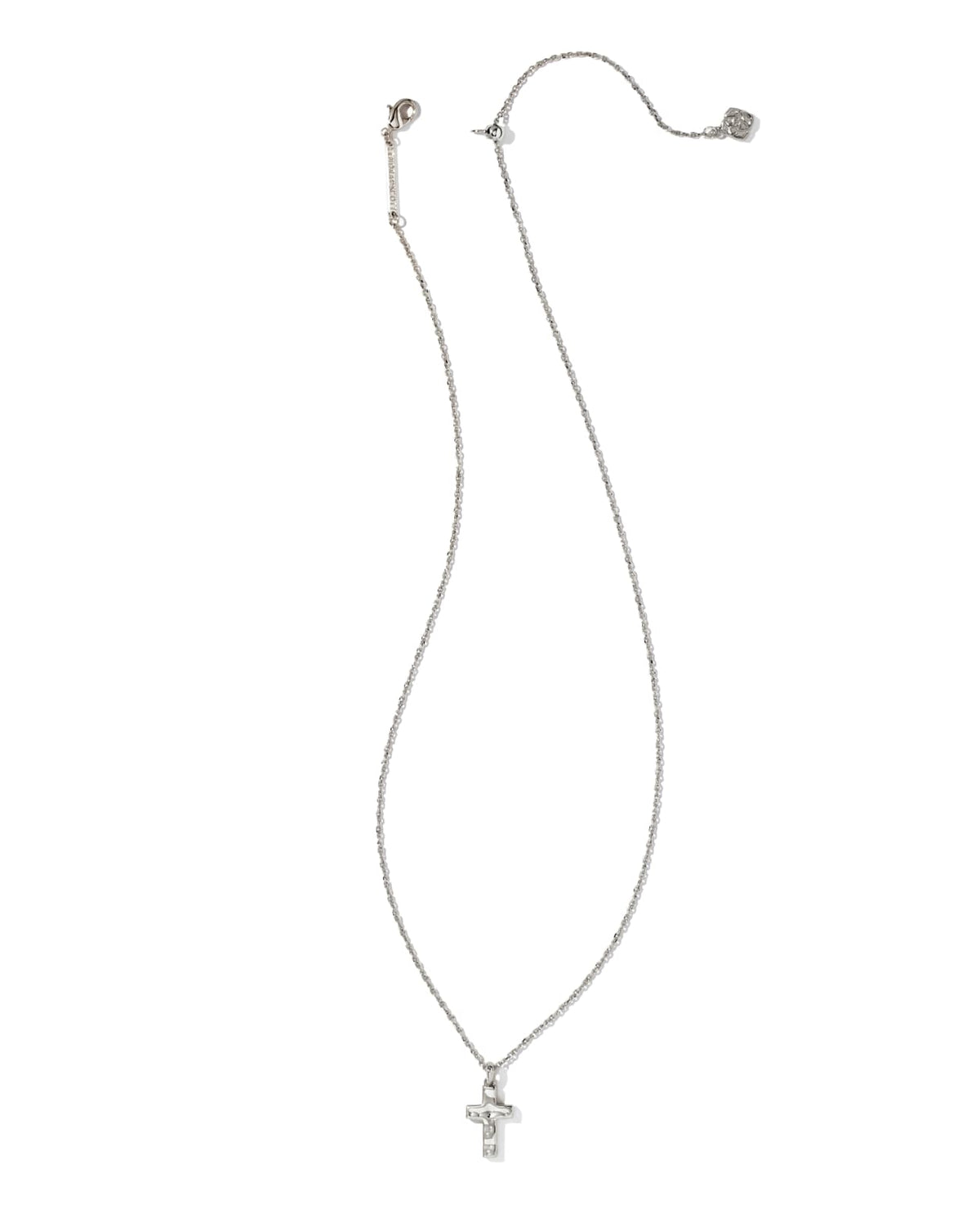 KENDRA SCOTT CROSS PENDENT NECKLACE IN SILVER