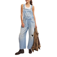 FREE PEOPLE GOOD LUCK OVERALLS - GOING STEADY