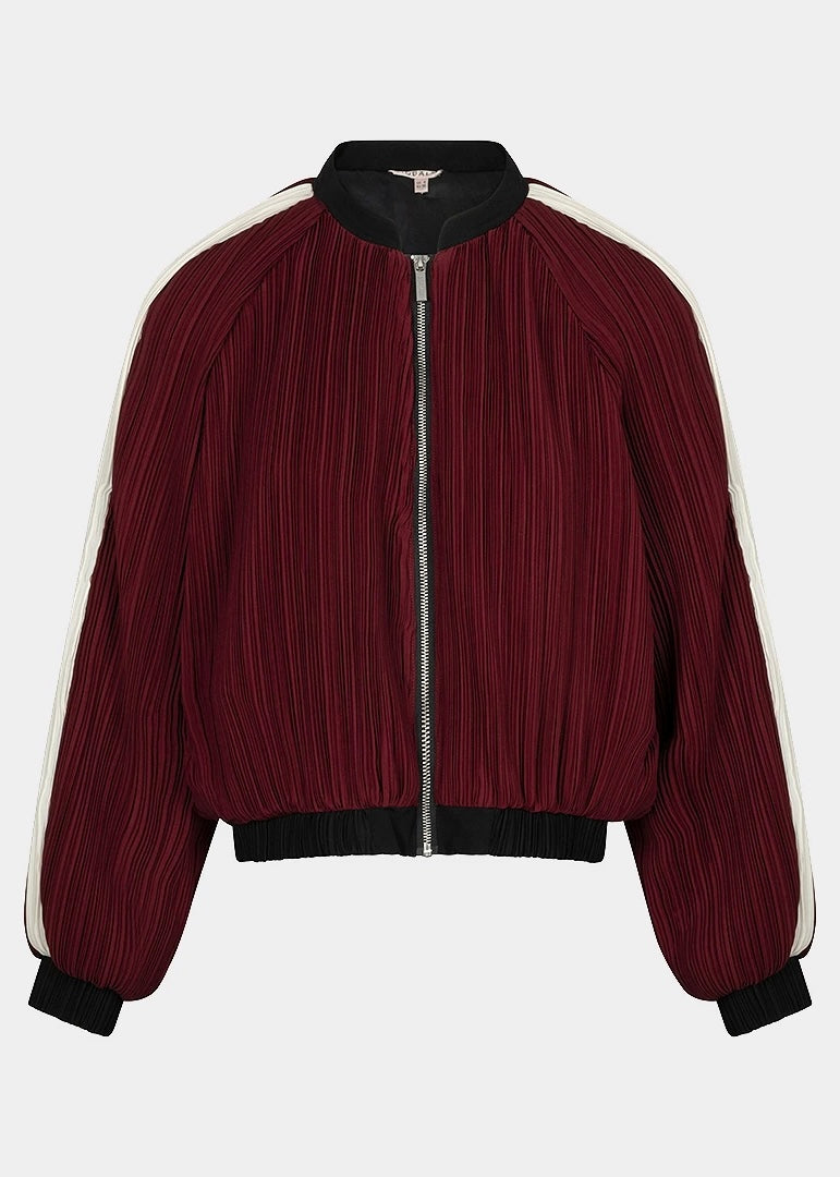 ESQUALO JACKET BOMBER PLISSE - MERLOT