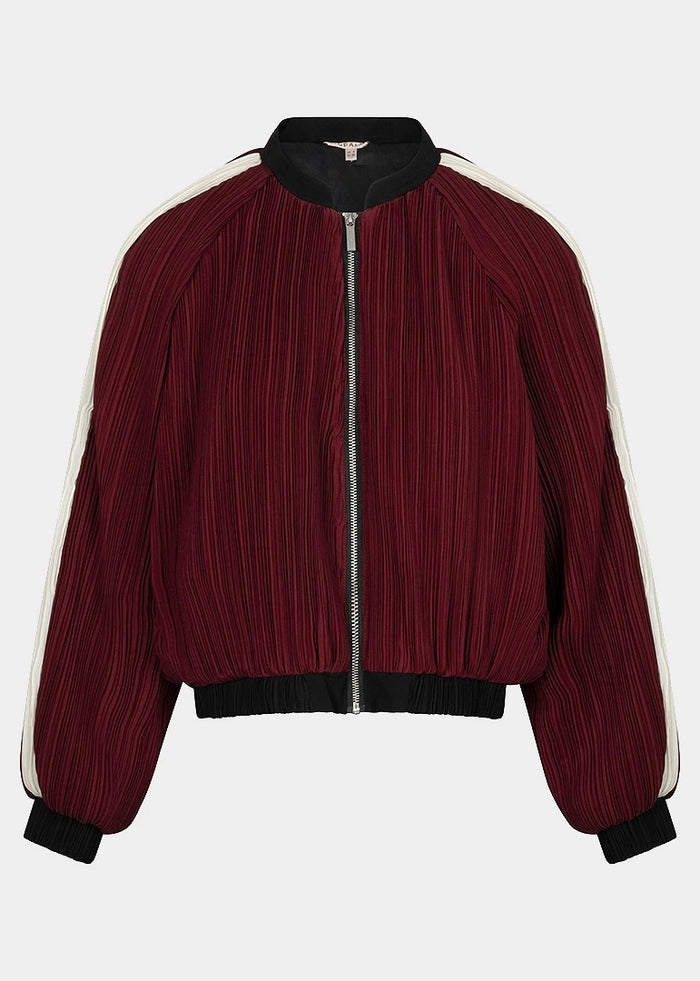 ESQUALO JACKET BOMBER PLISSE - MERLOT