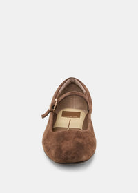 DOLCE VITA REYES BALLET FLATS DARK BROWN SUEDE