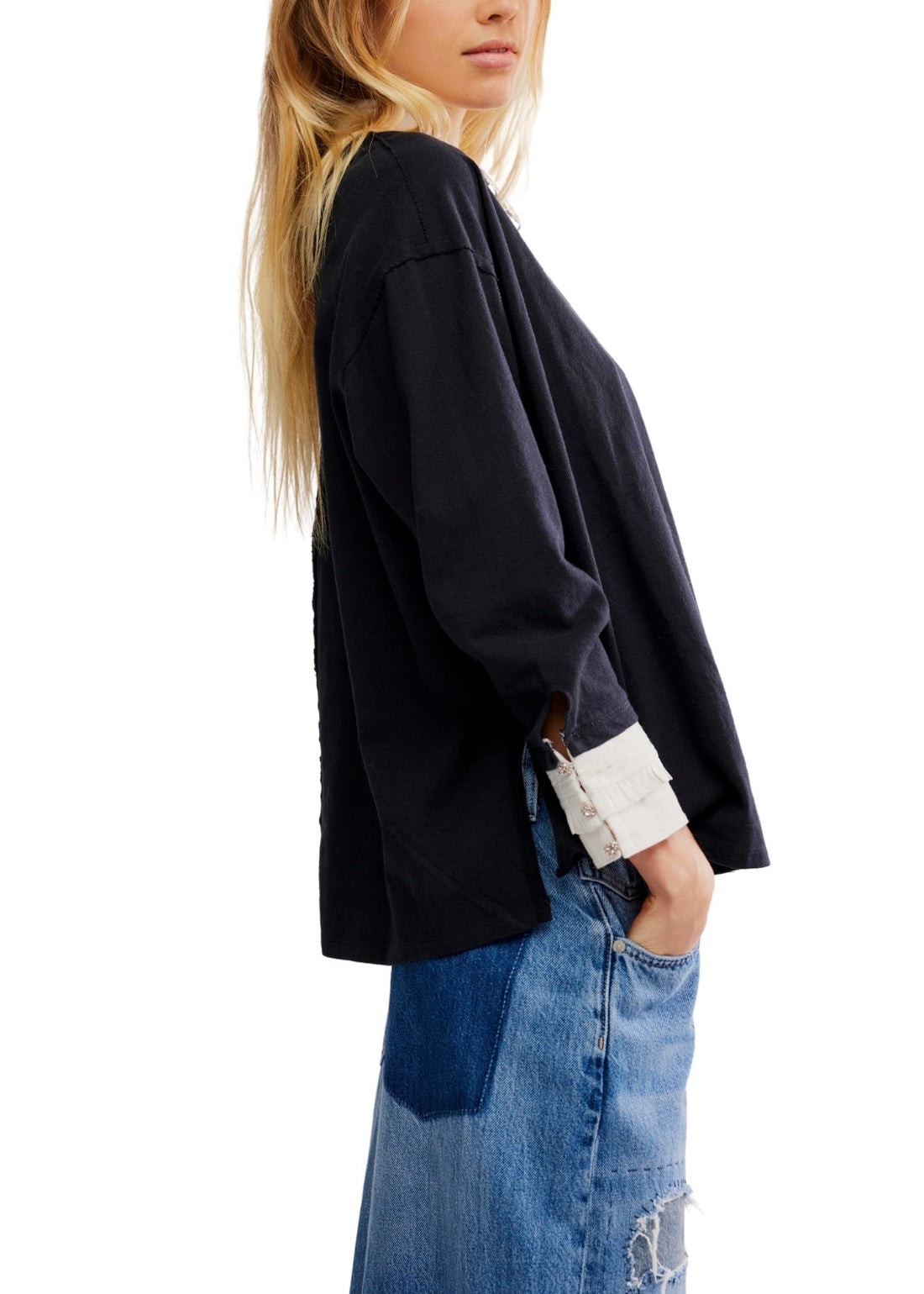 FREE PEOPLE GIANNA TWOFER - BLACK COMBO