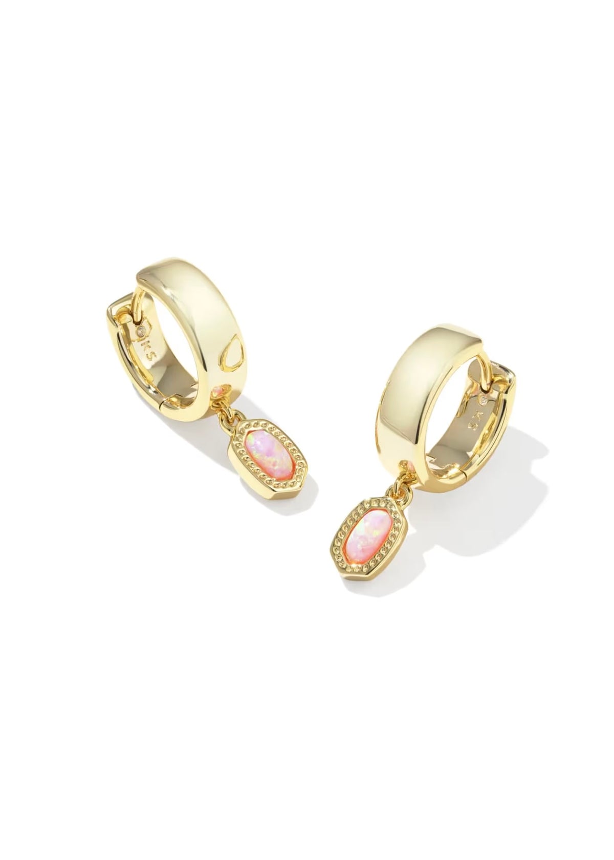 KENDRA SCOTT MINI ELLIE GOLD WIDE HUGGIE EARRINGS