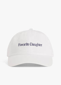 FAVORITE DAUGHTER THE CLASSIC LOGO BASEBALL HAT - WHITE