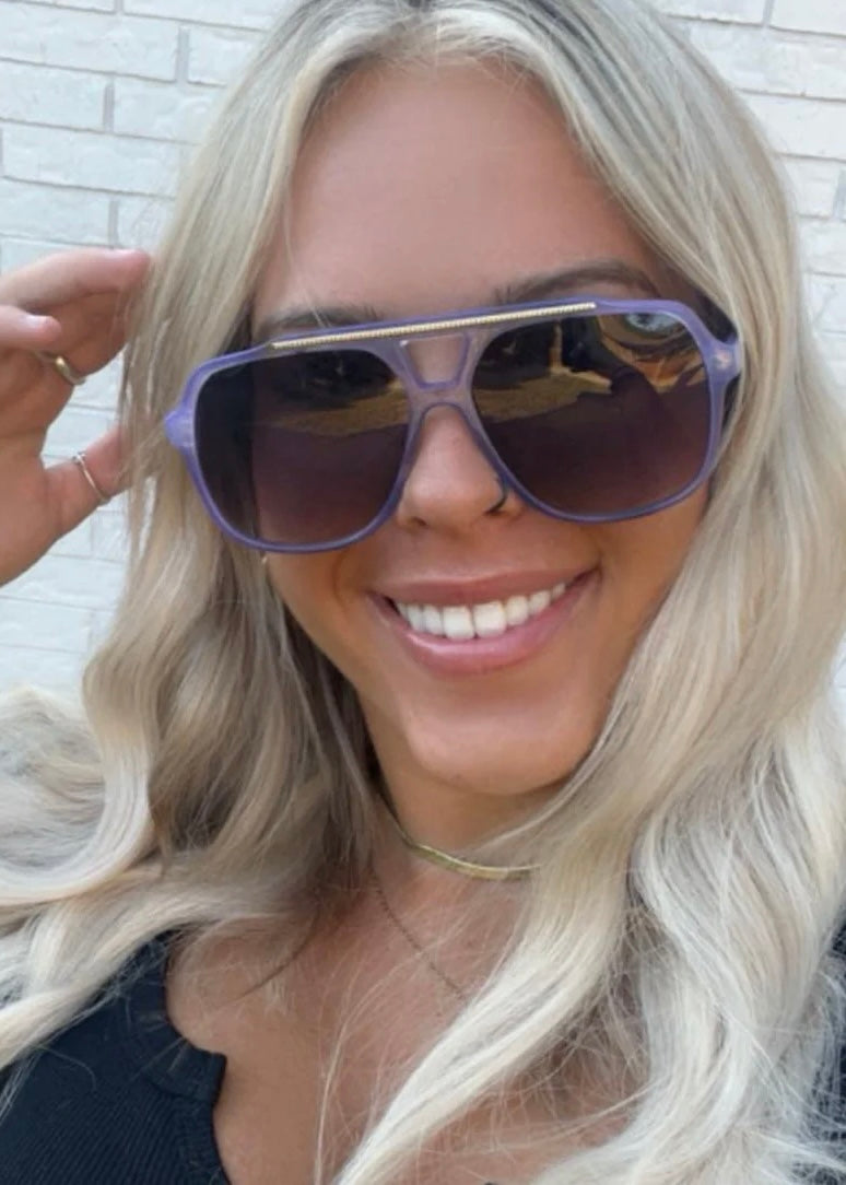 DAX EYEWEAR ASTRID SUNGLASSES - PURPLE