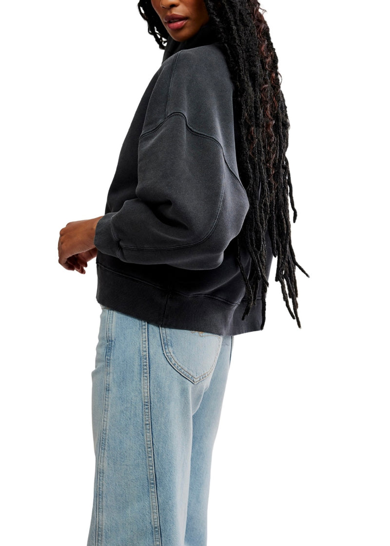 FREE PEOPLE TIMELESS PULLOVER - BLACK