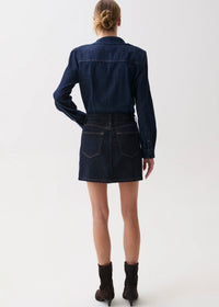 PISTOLA PIXIE MIX MEDIA MINI DRESS - CELESTE