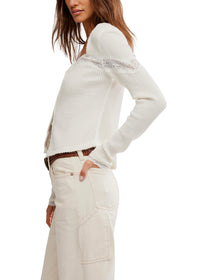 FREE PEOPLE LET’S PARTY CARDI - CLEAN IVORY