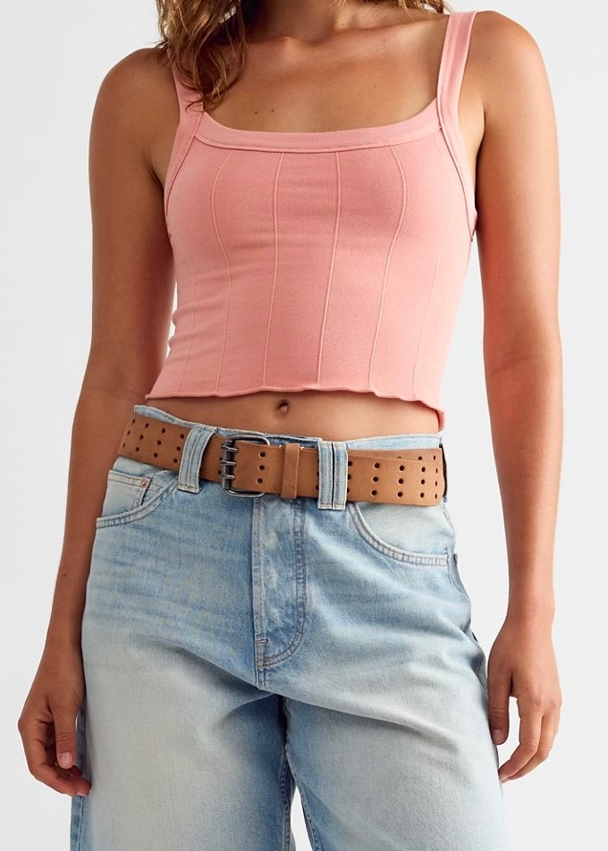 FREE PEOPLE SO SOFT SEAMLESS MODAL TOP - CORAL KISS