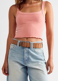 FREE PEOPLE SO SOFT SEAMLESS MODAL TOP - CORAL KISS