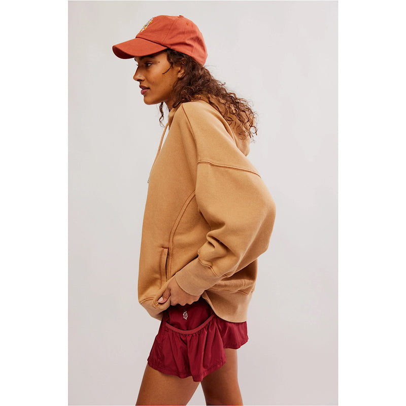 FREE PEOPLE MOVEMENT SPRINT TO THE FINISH HOODIE - CAMEL