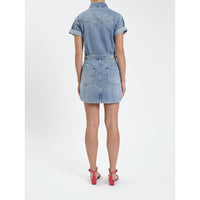 DAZE DENIM TOPANGA SHORT SLEEVE DRESS IN PLOT TWIST