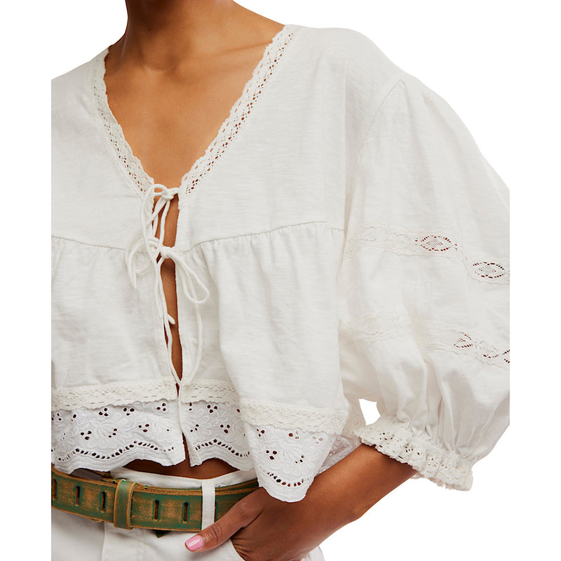 FREE PEOPLE BOWIE REVERSIBLE TOP - IVORY