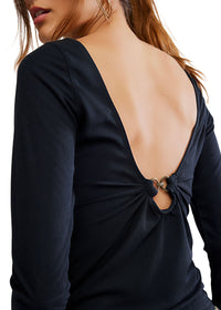 FREE PEOPLE RILEY TEE - BLACK